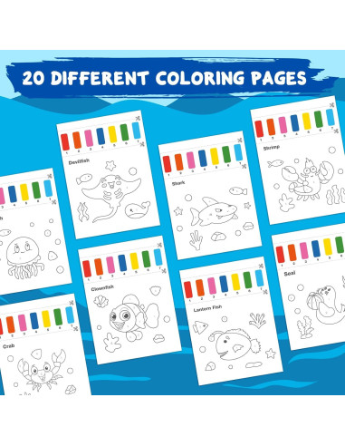 Set de Pintura de Acuarela para Niños FEREDO KIDS - Mundo Marino