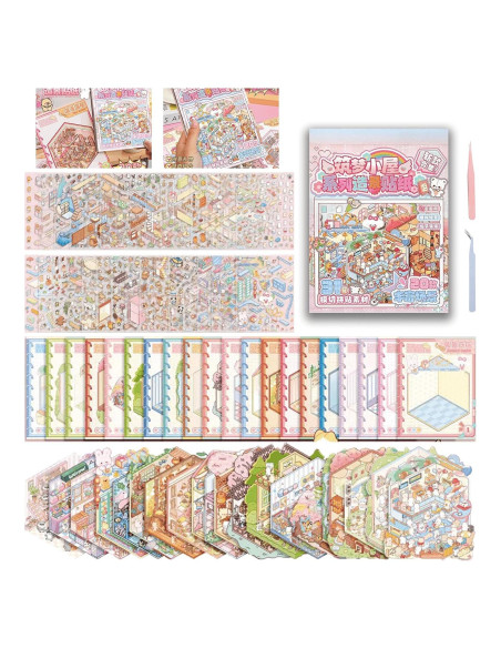 20 Juegos de Pegatinas 3D DIY TIYIMIYUXU para Adultos