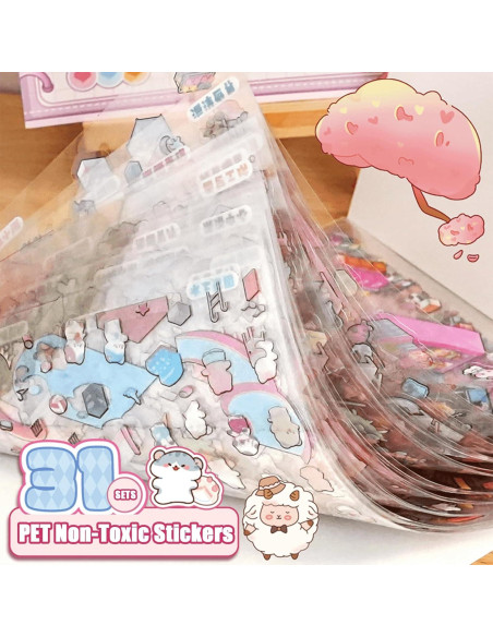 20 Juegos de Pegatinas 3D DIY TIYIMIYUXU para Adultos