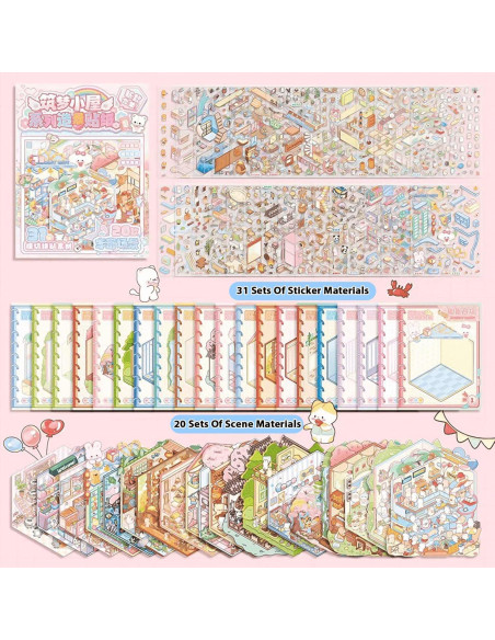 20 Juegos de Pegatinas 3D DIY TIYIMIYUXU para Adultos