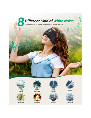 Auriculares para dormir LC-dolida Bluetooth 5.2 con ruido blanco