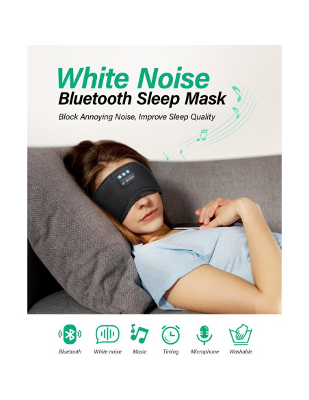 Auriculares para dormir LC-dolida Bluetooth 5.2 con ruido blanco