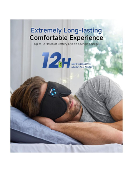 Máscara de Sueño Voerou con Auriculares Bluetooth 5.4 Máscara de Sueño Voerou con Auriculares Bluetooth 5.4