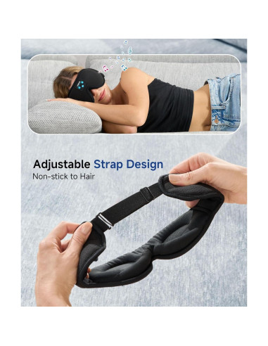 Máscara de Sueño Voerou con Auriculares Bluetooth 5.4