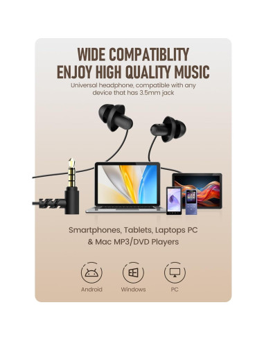 Auriculares para dormir Hearprotek SE01, 2 pares de silicona suaves