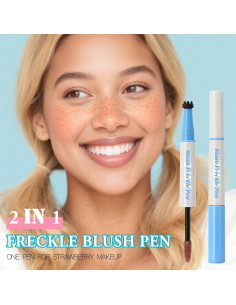 Bolígrafo 2 en 1 Rubor y Sello de Pecas Firstfly - Naranja Coral 2