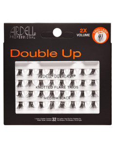 Pestañas Ardell Double Up Trios Negros Medios - 32 Piezas