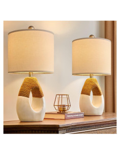 Juego de 2 Lámparas de Mesa Boho OYEARS 48 cm Ratán