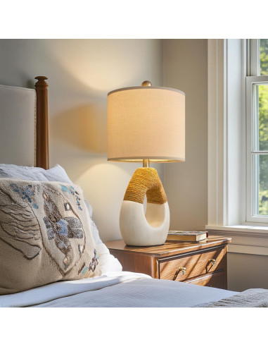 Juego de 2 Lámparas de Mesa Boho OYEARS 48 cm Ratán