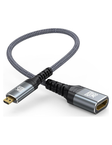 Adaptador Micro HDMI a HDMI 8K ZeniKon 48Gbps para Raspberry Pi