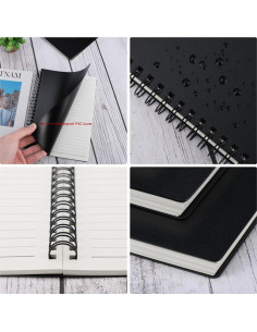 Cuaderno Espiral Rayado A5 Surard Set de 2 Negro 80GSM 2