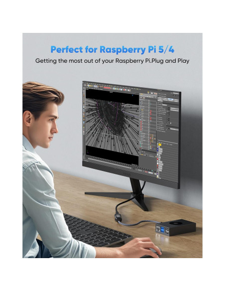 Adaptador Micro HDMI a HDMI 8K ZeniKon 48Gbps para Raspberry Pi