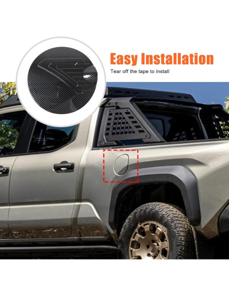 Cubierta de Tapa de Tanque de Combustible Lcojicep para Toyota Tacoma 2024-2025 ABS 3D