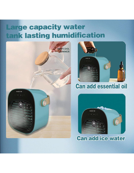 Acondicionador de Aire Portátil Gootu F12 USB 6000mAh Azul