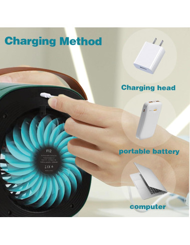 Acondicionador de Aire Portátil Gootu F12 USB 6000mAh Azul