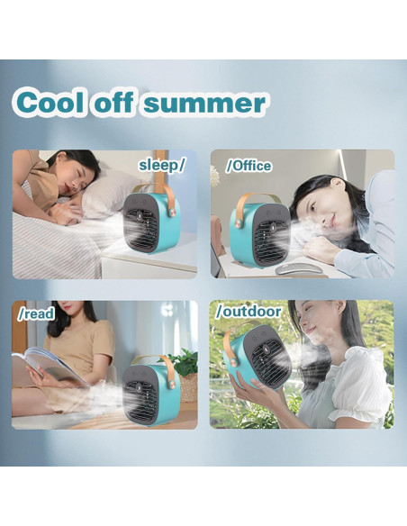 Acondicionador de Aire Portátil Gootu F12 USB 6000mAh Azul