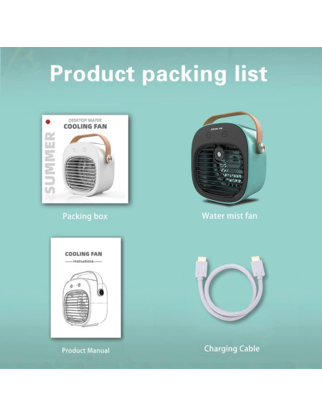 Acondicionador de Aire Portátil Gootu F12 USB 6000mAh Azul