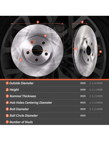 Kit de Freno Delantero SUNROAD para Toyota Corolla y Pontiac Vibe