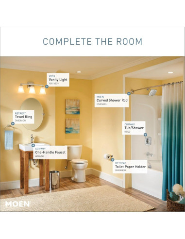 Conjunto de Ducha y Bañera Moen Conway Cromo Posi-Temp