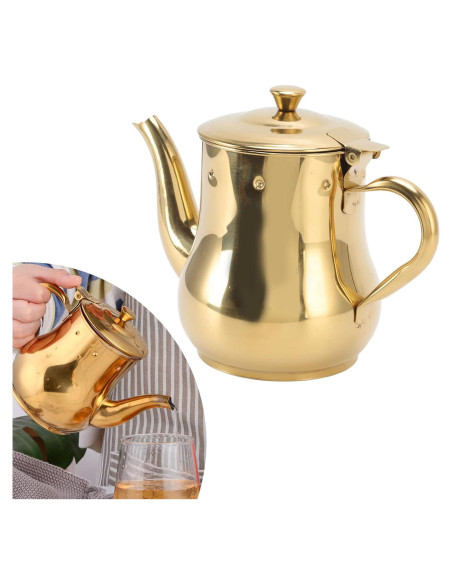 Tetera de Café y Té YOUTHINK 500ml Acero Inoxidable Dorada