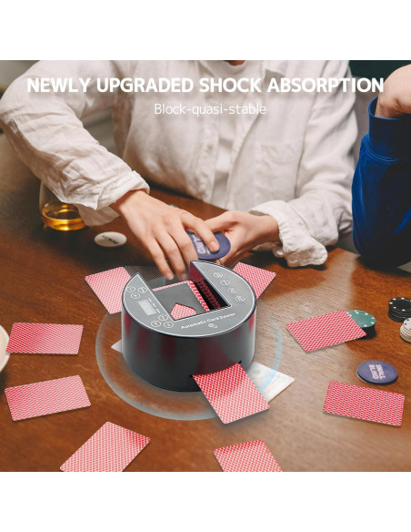 Distribuidor de Cartas Automático MJYP.in 2 Barajas Negro