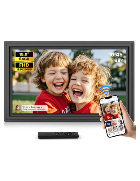 Marco de Fotos Digital Uhale 15.6" FHD 64GB WiFi Control Remoto