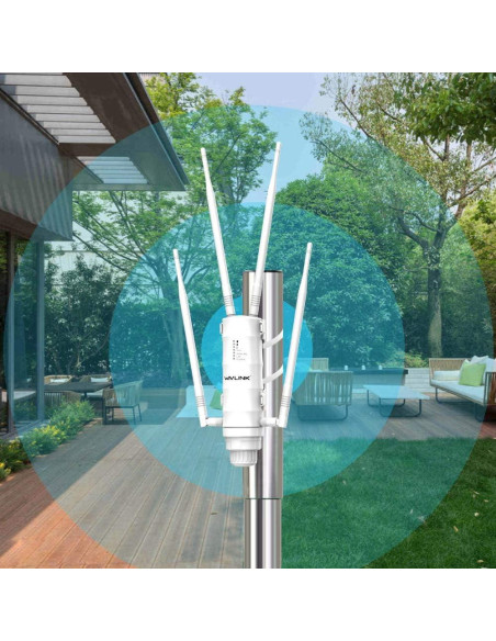 Extensor de WiFi Exterior WAVLINK AC1200 Doble Banda IP65