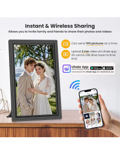 Marco de Fotos Digital Uhale 15.6" FHD 64GB WiFi Control Remoto 2