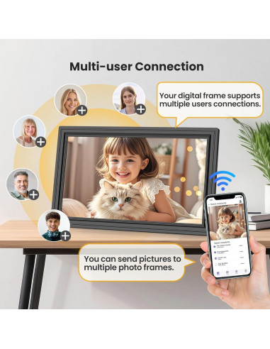 Marco de Fotos Digital Uhale 15.6" FHD 64GB WiFi Control Remoto