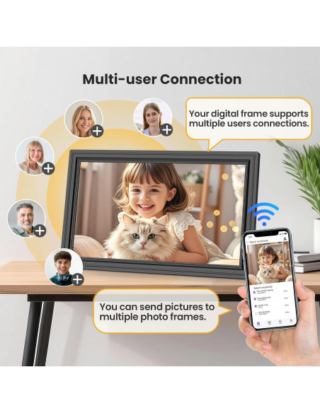 Marco de Fotos Digital Uhale 15.6" FHD 64GB WiFi Control Remoto