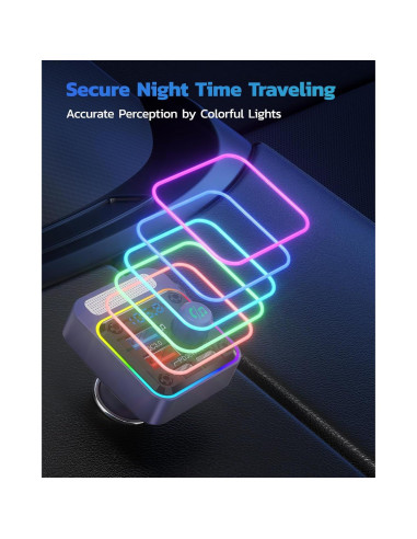 Nulaxy Adaptador Bluetooth 5.3 para Coche 54W 4 Puertos Carga Rápida