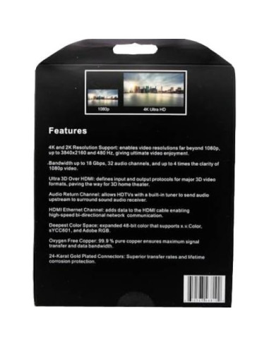 Cable HDMI 4K Fusion4k 0.91m Alta Velocidad 60Hz