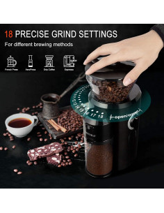 Molino de Café Secura CBG-018 Eléctrico 18 Configuraciones 2