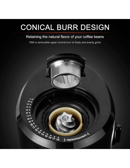 Molino de Café Secura CBG-018 Eléctrico 18 Configuraciones
