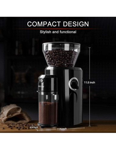 Molino de Café Secura CBG-018 Eléctrico 18 Configuraciones