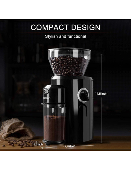 Molino de Café Secura CBG-018 Eléctrico 18 Configuraciones