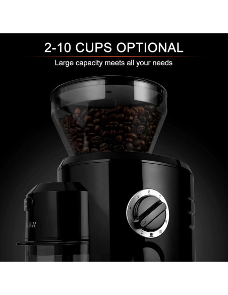 Molino de Café Secura CBG-018 Eléctrico 18 Configuraciones