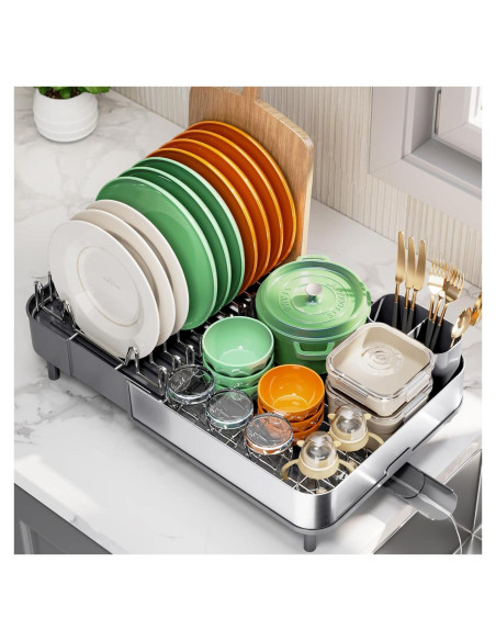 Escurridor de Platos Expandible Urackify Acero Inoxidable 304