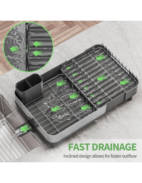 Escurridor de Platos Expandible Urackify Acero Inoxidable 304