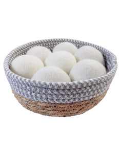 Juego de 7 Bolas de Secado de Lana Natural Read and Work