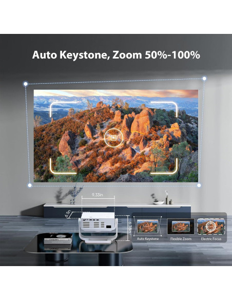 Proyector Mini Portátil Wielio GC06C 1080P WiFi Bluetooth