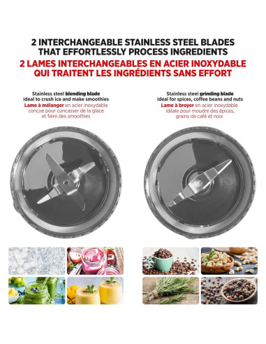 Batidora Personal Starfrit 300W - 2 Tazas 828ml - 3 Velocidades