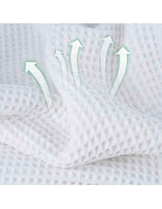 Juego de 2 Toallas de Mano Microfibra Waffle Blancas 40x76 cm 2