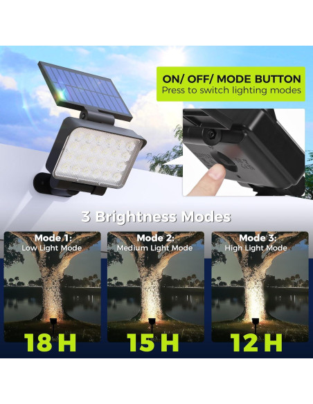 Luces Spot Solares AUDERWIN 2 Paquete Blanco Frío para Jardín