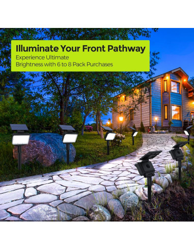 Luces Spot Solares AUDERWIN 2 Paquete Blanco Frío para Jardín