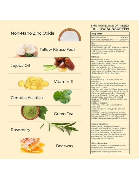 Protector Solar Mineral Jardient SPF 50 - 85 g, Sin Película Blanca