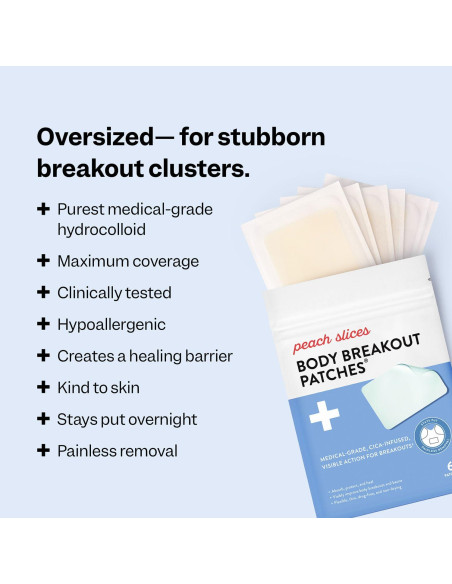 Parche Hidrocoloide para Brotes Corporales Peach Slices - 6 Unidades