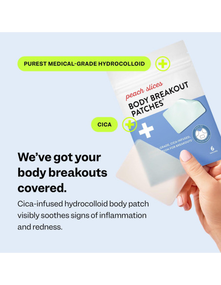 Parche Hidrocoloide para Brotes Corporales Peach Slices - 6 Unidades
