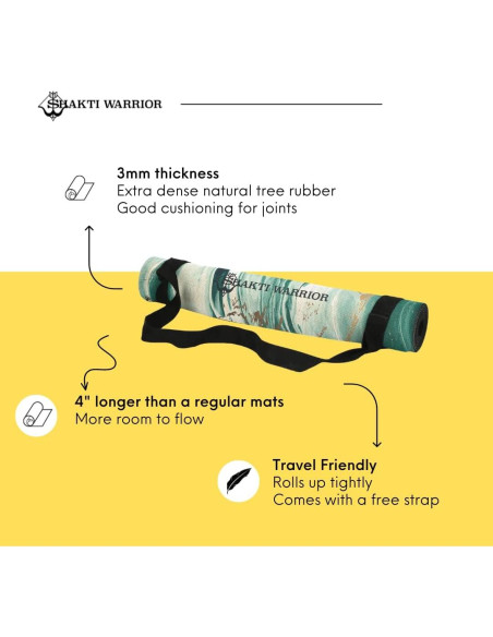 Alfombrilla de Yoga Ecológica Shakti Warrior Anahata 182.88x60.96cm