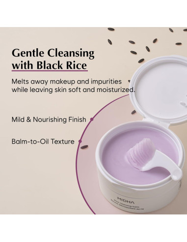 Bálsamo Limpiador Hidratante MIDHA 100ml - Arroz y Aceite Natural